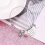 TzrNhm Blossom Long Distance Friendship Gifts for Her Friends are Always Close at Heart Bangle Keychain