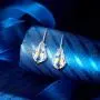 EleQueen 925 Sterling Silver CZ Butterfly Baroque Hook Dangle Earrings Made with Crystals
