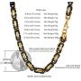 PROSTEEL 4MM/6MM/8MM Stainless Steel Necklace for Men Boys Women, Stylish and Cool, Byzantine Chain Black Gold Silver Tone, 18-30 Inches, Come Gift Box