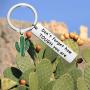 WSNANG Saguaro Cactus Keychain Dont Forget How Tough You are Keychain Cactus Jewelry Inspirational Gift for Family Friends