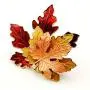 DREAMLANDSALES Celebrity Fall Autumn Festival Enamel Sugar Maple Leaf Necklace and Earrings Jewelry Sets