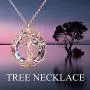 TOUPOP Rose Gold Tree of Life Necklace Sterling Silver Mothers Day Gifts from Daughter Family Jewelry with Volcano Crystal Gifts for Mom Women Grandmother Teen Girls Birthday Friend TOUPOP Rose Gold Tree of Life Necklace Sterling Silver Mothers Day Gifts from Daughter Family Jewelry with Volcano Crystal Gifts for Mom Women Grandmother Teen Girls Birthday Friend
