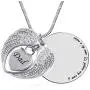 I was His/Her Angel Now Hes/Shes Mine - Wings Urn Necklace for Ashes Cremation Keepsake Pendant Dad Mom Grandma