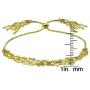 Hoops & Loops Sterling Silver Flat Fashion-Link Chain Layered Tassel Adjustable Bolo Bracelet