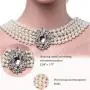 BABEYOND 1920s Gatsby Pearl Necklace Bridal Imitation Pearl Necklace Vintage Wedding Pearl Necklace Jewelry Set with Brooch BABEYOND 1920s Gatsby Pearl Necklace Bridal Imitation Pearl Necklace Vintage Wedding Pearl Necklace Jewelry Set with Brooch