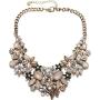 FSMILING Fashion Statement Collar Necklace for Women,Vintage Gold Bib Chunky Necklace Costume Statement Jewelry