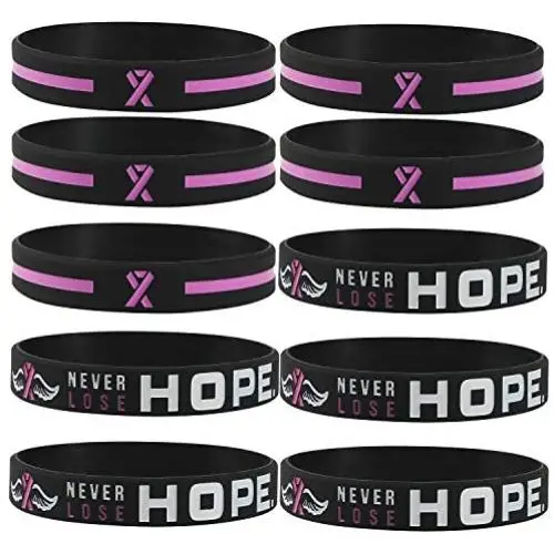 Cooluckday Breast Cancer Awareness Bracelet for Women Pink Ribbon Bracelets Breast Cancer Awareness Decorations Gifts for Women 10 Pcs Cooluckday Breast Cancer Awareness Bracelet for Women Pink Ribbon Bracelets Breast Cancer Awareness Decorations Gifts for Women 10 Pcs