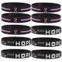 Cooluckday Breast Cancer Awareness Bracelet for Women Pink Ribbon Bracelets Breast Cancer Awareness Decorations Gifts for Women 10 Pcs