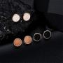 6 Pairs Women Crystal Stud Earrings Hypoallergenic Geometry Shiny Druzy Ear-ring Men boys Fashion Jewelry for girls