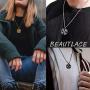 beautlace Celtic Knot Necklaces Silver/18K Gold/Black Gun Plated Round Good Luck Irish Celtic Knot Vintage Knot Pendant Birthday Gift for Women Men KP0138
