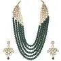Aheli Elegant Indian Ethnic Traditional Layered Beaded Long Kundan Necklace Earring Set Bollywood Wedding Party Jewelry for Women Aheli Elegant Indian Ethnic Traditional Layered Beaded Long Kundan Necklace Earring Set Bollywood Wedding Party Jewelry for Women