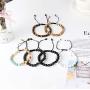 FUNRUN JEWELRY 6PCS Bead Bracelet for Women Men Healing Mala Agate Stretch Prayer Beaded Bracelet