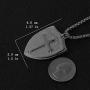 HZMAN Shield Armor of God Ephesians 6:16-17, Faith Cross Stainless Steel Pendant Necklace