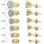 UHIBROS Stainless Steel Stud Earrings Set Hypoallergenic Cubic Zirconia 18K White Gold 316L CZ Earring 6 Pairs 3-8mm UHIBROS Stainless Steel Stud Earrings Set Hypoallergenic Cubic Zirconia 18K White Gold 316L CZ Earring 6 Pairs 3-8mm