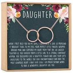 Daughter Necklace - Gift for Daughter, Daughter Jewelry, Mother Daughter, Gift ideas, Heartfelt Card & Jewelry Gift for Birthday, Holidays, Presents & More