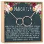 Daughter Necklace - Gift for Daughter, Daughter Jewelry, Mother Daughter, Gift ideas, Heartfelt Card & Jewelry Gift for Birthday, Holidays, Presents & More