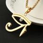 HZMAN CZ Eye of Horus Egypt Protection Pendant on Stainless steel Necklace Ancient Egyptian Symbol of Protection