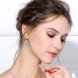 INFUSEU Sterling Silver Celtic Knot Dangle Earrings for Women Girls Irish Good Luck Charm Jewelry Gifts