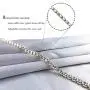 Avanlin Rhinestone Choker Necklaces Silver Plated 1 Layer Necklace Chain Jewelry for Women and Girls