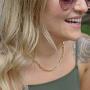 EASYSO Dainty Choker Necklace Chains for Women, 14K Gold Plated Simple Snake Chain Herringbone Necklace Simple Jewelry for Women