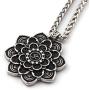 GUNGNEER Mandala Ohm Necklace Lotus Flower Jewelry Men Women Stainless Steel Charm Hindu Chain Metitation Symbol