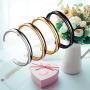 Zuo Bao Stainless Steel Bracelet Grooved Cuff Bangle for Women Girls