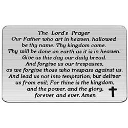 CYTING The Lords Prayer Engraved Wallet Card Bible Verse Wallet Insert Christian Jewelry Religious Gift