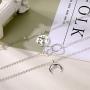 NICEMOVIC Dainty Layered Choker Necklace Bar Disc Necklaces Map Pendant Necklace Silver-plated alloy Layered Necklaces for Women