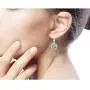 NOVICA Green Jade and .925 Sterling Silver Round Dangle Earrings, Mixco Moon NOVICA Green Jade and .925 Sterling Silver Round Dangle Earrings, Mixco Moon
