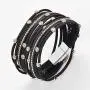 TASBERN Women Leather Wrap Bracelet Stud Beads Crystal Cuff Bracelets Jewelry for Ladies Girls TASBERN Women Leather Wrap Bracelet Stud Beads Crystal Cuff Bracelets Jewelry for Ladies Girls