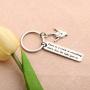 FUSTMW I Love You Hand Sign Language Charm Keychain ASL Jewelry Deaf Awareness Gifts There is a Crack in Everything That is How The Light gets in Language Interpreter Gift