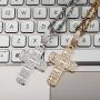 TOPGRILLZ Solid Baguette Cross Chain 14K Gold Plated Iced Out Pendant Necklace for Men and Women Religious Jewelry