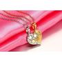 Mealguet Jewelry Stainless Steel Matching Heart Love Couples Pendant Necklace for Men Women