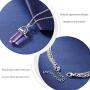 Relbcy Boho Moon Layered Necklaces Silver Stone Pendant Necklace Festival Necklaces Jewelry Accesories for Women and Girls