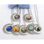 Moon Galaxy Glass Necklace Nebula Universe Pendant Space Galaxy Jewelry