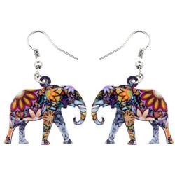 NEWEI Acrylic Drop Brand Sweet Elephant Earrings For Girl Women Gift Charms Fashion Animal Jewelry