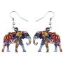 NEWEI Acrylic Drop Brand Sweet Elephant Earrings For Girl Women Gift Charms Fashion Animal Jewelry