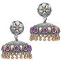 Aheli Tribal Collection Antique Oxidized Stylish Afghan Jhumki Earrings for Women Girls Indian Traditional Jewelry