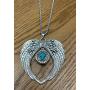 Interchangeable Snap Jewelry Angel Wings Necklace Stainless Steel Length 19-21'' Holds 18-20mm Standard Snaps My Prime Gifts