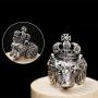 Lion Head Ring for Men, Punk Animal King Crown Lion Ring, Hip Hop Cross Ring, Lion Totem Ring, Amulet Ring, Heavy Metal Rock Punk Style Gothic Biker Ring, Viking Lion Jewelry Gift for Men Boys