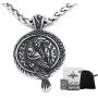 GUNGNEER Viking Raven Necklace for Men Women Odin Cow Jewelry Pagan Wiccan Pendant Stainless Steel Keel Chain Strong Amulet GUNGNEER Viking Raven Necklace for Men Women Odin Cow Jewelry Pagan Wiccan Pendant Stainless Steel Keel Chain Strong Amulet