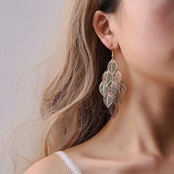 ROSTIVO Dangle Earrings for Women and Girls Gold Chandelier Earrings Boho Leaf Earrings