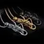 INRENG Mens Vintage Stainless Steel Dragon Head Pendant Necklace Gothic Tribal Biker Jewelry 24 Inch Chain INRENG Mens Vintage Stainless Steel Dragon Head Pendant Necklace Gothic Tribal Biker Jewelry 24 Inch Chain