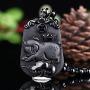 Pure Natural Zodiac Necklace Pendant Made of Obsidian Gemstone Horoscope Animal Sign Amulet