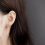 S.Leaf Gold Earrings for Women Threader Earrings Sterling Silver Chain Tassel Earrings