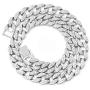 Cuban Link Necklace for Men - Hip Hop Necklace Iced Out with Bling Rhinestones, Fashion Accessory for Hip Hop Lovers