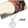 FUSTMW Rock Climber Necklace Gift Rock Climbing Necklace for Girls Climbing Lovers Gifts Rock Climbing Pendant Jewelry