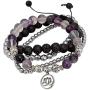 SPUNKYsoul Lotus New Beginnings Bracelet Hematite for Healing Stack Bracelet Set Collection