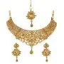 Bindhani Bollywood Jewellery Bridal Bridemaids Wedding Kundan Choker Gold Plated Indian Necklace Earrings Tikka Jewelry Set for Women Bindhani Bollywood Jewellery Bridal Bridemaids Wedding Kundan Choker Gold Plated Indian Necklace Earrings Tikka Jewelry Set for Women