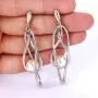 EVER FAITH Womens Austrian Crystal Simulated Pearl Twist Chandelier Teardrop Dangle Earrings Clear EVER FAITH Womens Austrian Crystal Simulated Pearl Twist Chandelier Teardrop Dangle Earrings Clear